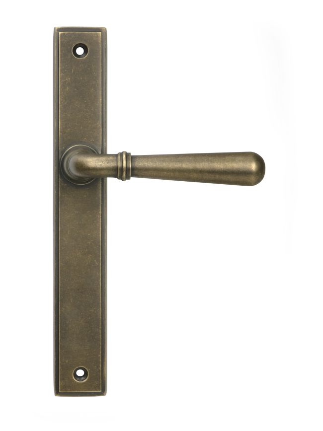 Burnished Brass Newbury Slimline Lever Espag. Latch Set