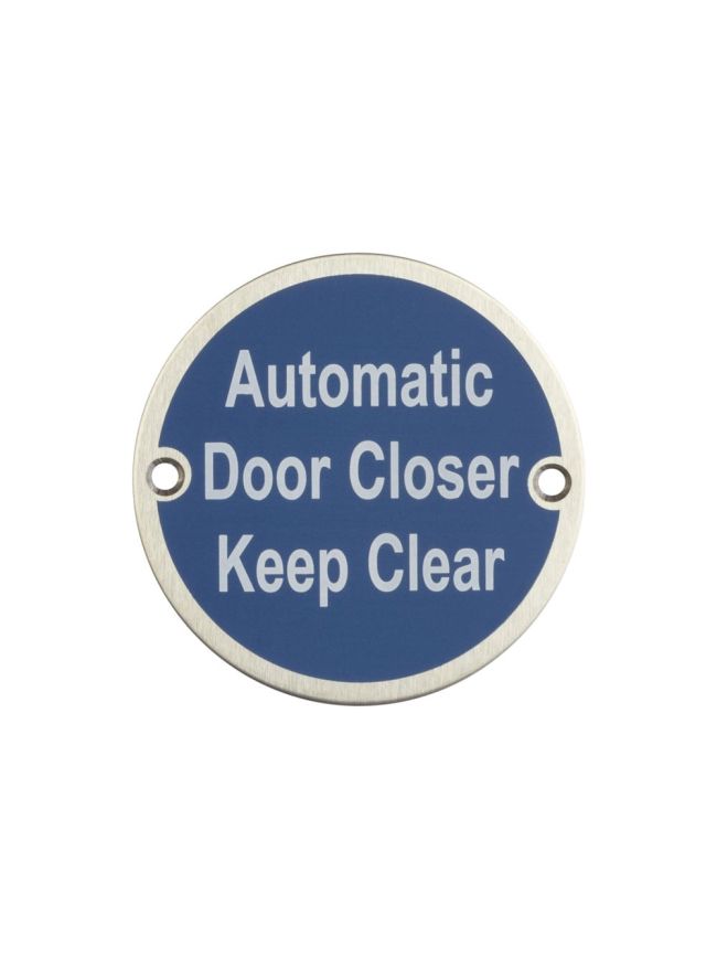 Stainless Steel Automatic Door Closer Keep Clear 75mm Satin Stainless Steel - By Frelan Hardware - JS111SSS