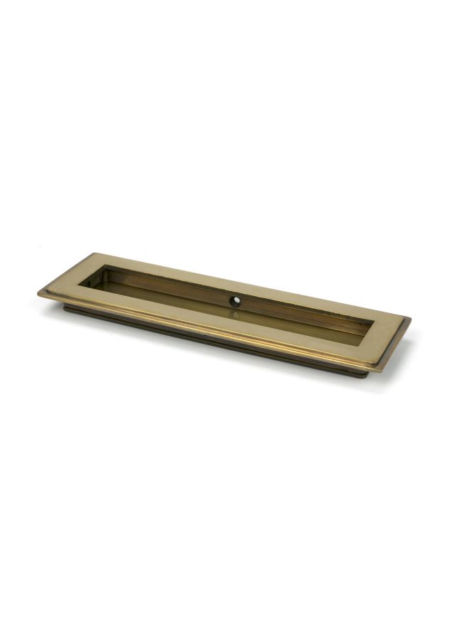 Aged Brass 175mm Art Deco Rectangular Pull