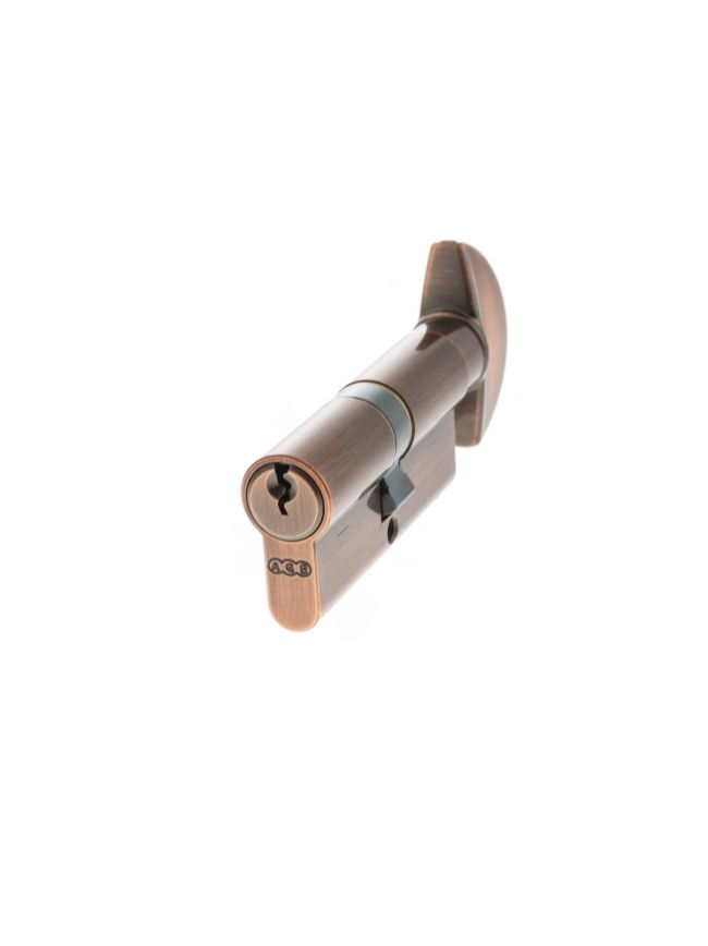 AGB Euro Profile 5 Pin Cylinder Key to Turn 35-35mm (70mm) Keyed Alike - Copper