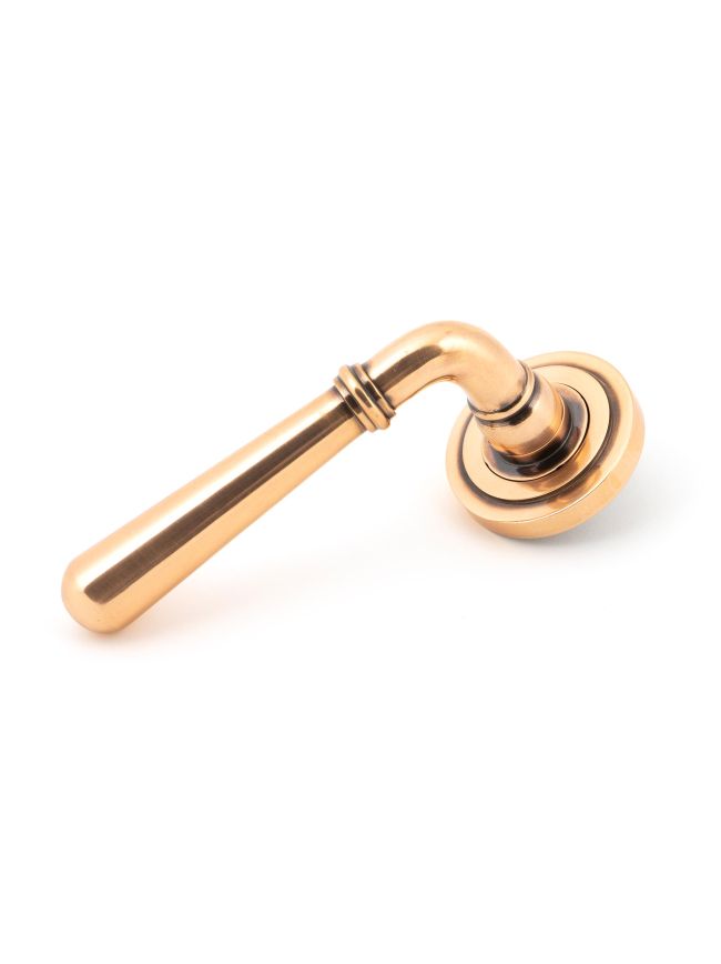Polished Bronze Newbury Lever on Rose Set (Art Deco) - Unsprung