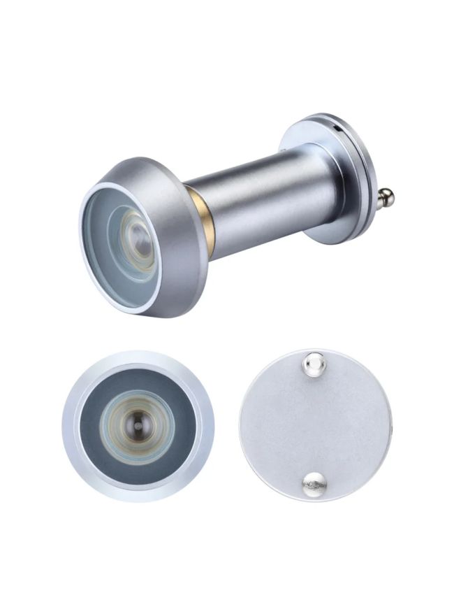 Zoo Hardware Door Viewer with Glass Lens - Satin Chrome