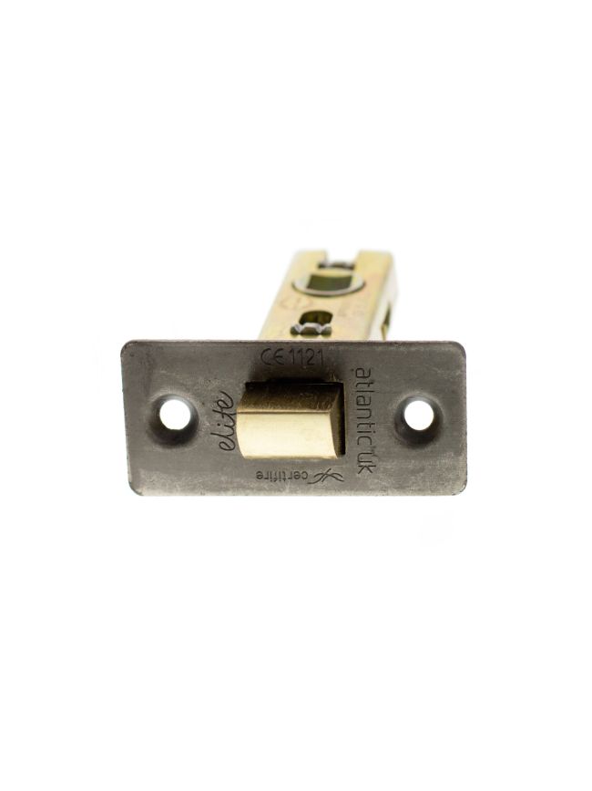 Atlantic Fire-Rated CE Marked Bolt Through Tubular Latch 3" - Distressed Silver