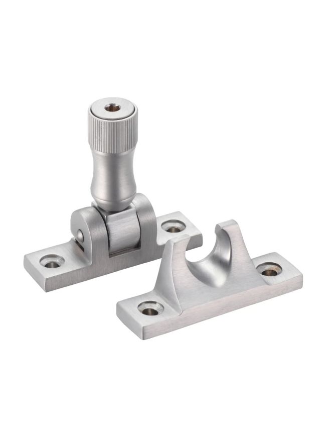 Zoo Hardware Brighton Pattern Sash Fastener - Locking Version - Satin Chrome