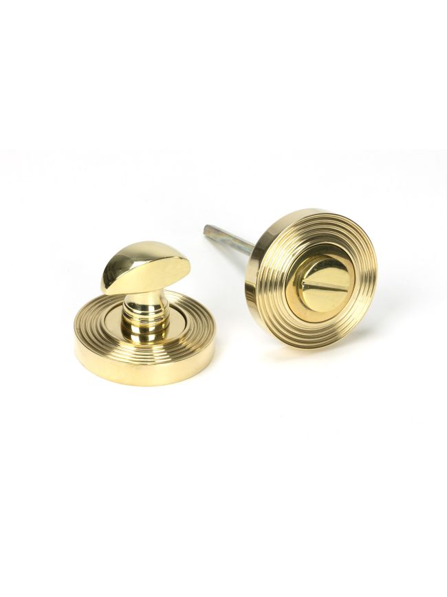 Polished Brass Round Thumbturn Set (Beehive)