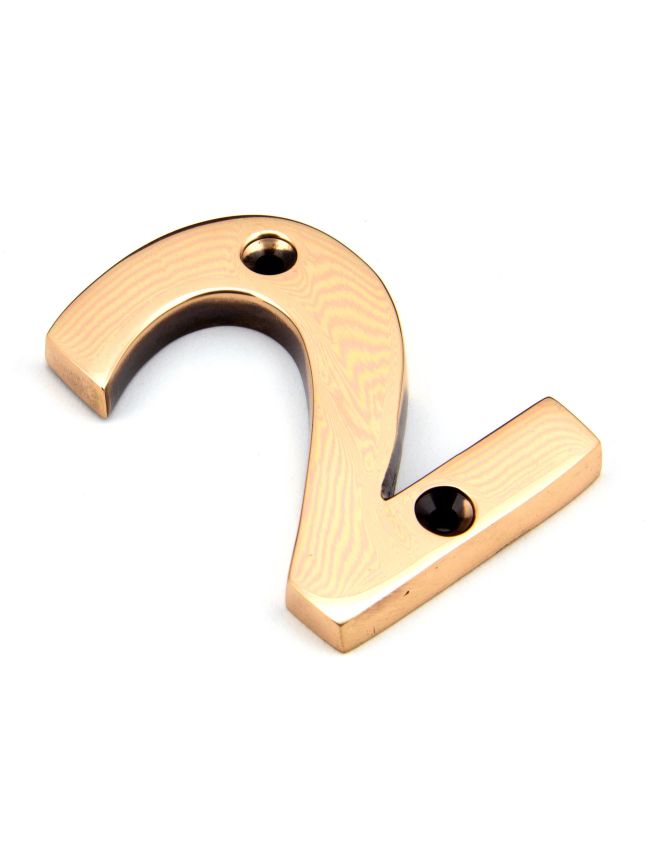Polished Bronze Numeral 2