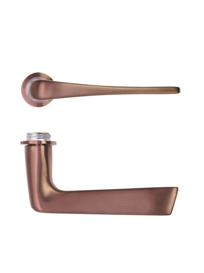 Zoo Hardware Como Lever on 32mm Round Mini Rose - PVD Bronze