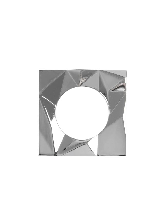 Zoo Hardware Spare Frattura Lever Square Rose Pack - Polished Chrome