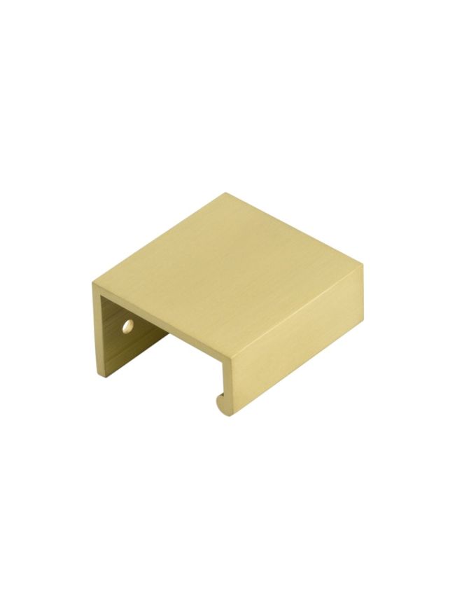 Burlington 50mm Satin Brass Angled Edge Pull - By Frelan Hardware - BUR910SB