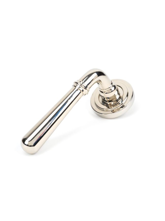 Polished Nickel Newbury Lever on Rose Set (Art Deco) - Unsprung