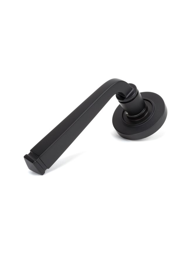 Aged Bronze Avon Round Lever on Rose Set (Plain) - Unsprung