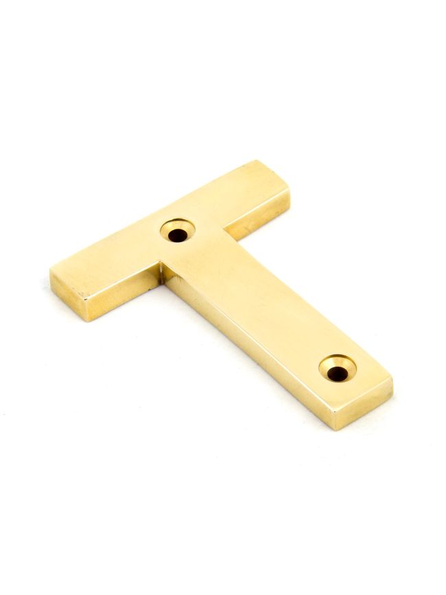 Polished Brass Letter T