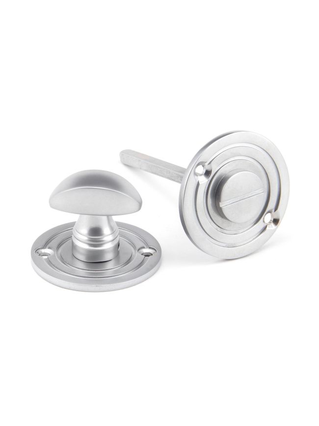 Satin Chrome Round Bathroom Thumbturn