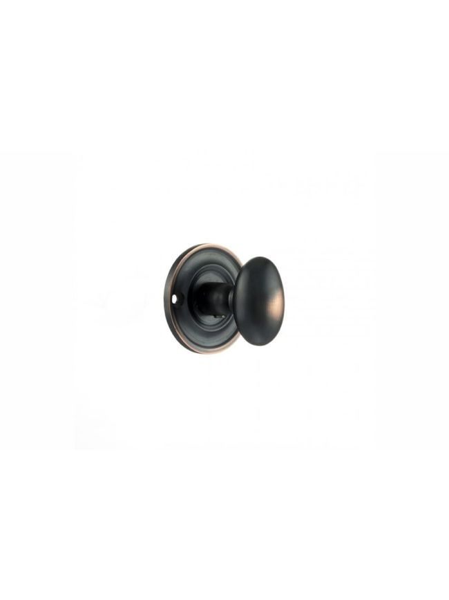 Old English Solid Brass Oval WC Turn and Release - Antique Copper