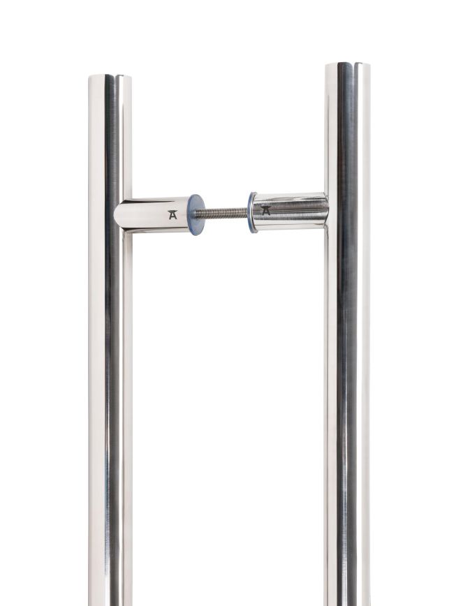 Polished Marine SS (316) 1.5m T Bar Handle B2B Fix 32mm Ø
