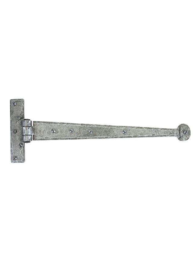 Pewter 15" Penny End T Hinge (pair)