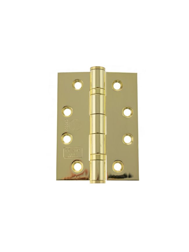 Atlantic Ball Bearing Hinges Grade 13 Fire Rated 4" x 3" x 3mm - Polished Brass (Pair)