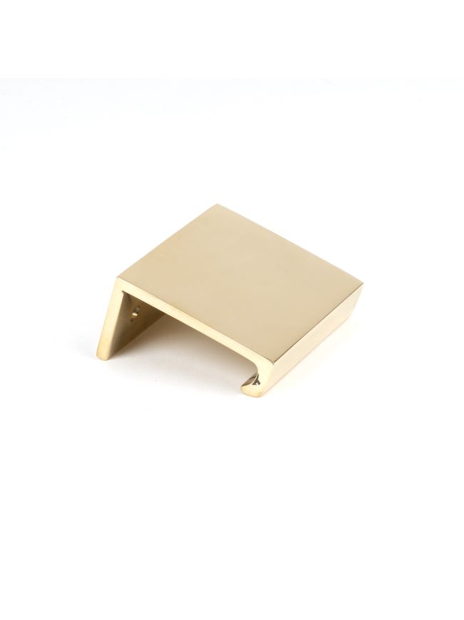 Polished Brass 50mm Plain Edge Pull