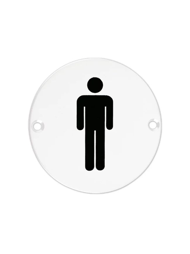 Zoo Hardware Sex Symbol - Male - 76mm dia - White