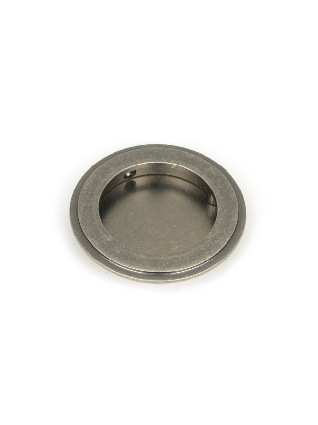 Pewter 75mm Art Deco Round Pull