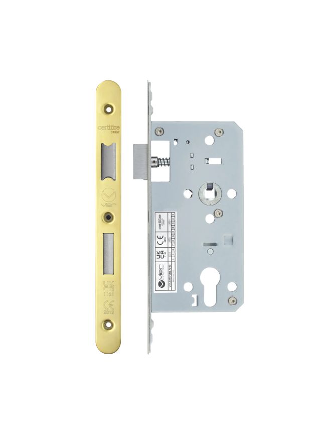 Zoo Hardware 2 Piece - DIN euro sashlock - 72mm c/c - backset 55mm - radius - Gold