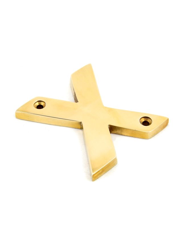 Polished Brass Letter X