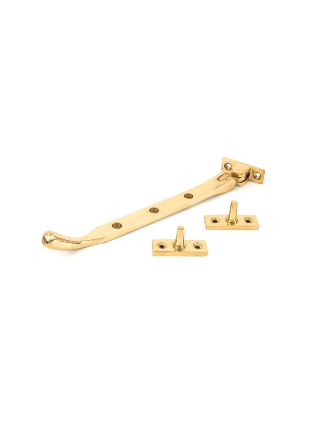 Polished Brass 8" Peardrop Stay