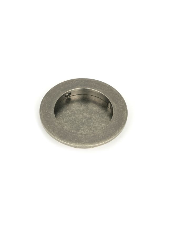 Pewter 75mm Plain Round Pull