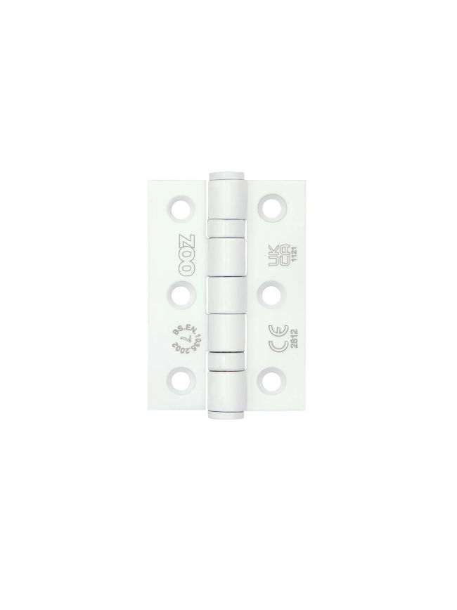 Zoo Hardware Stainless Steel Door Hinge UKCA/CE - Powder Coat White
