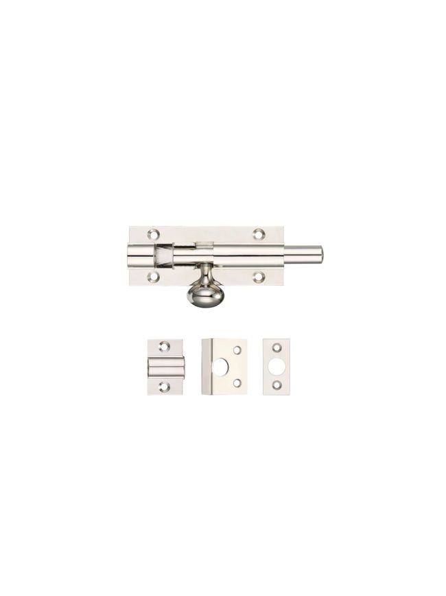 Zoo Hardware Architectural Barrel Bolt 75mm x 30mm - Nickel