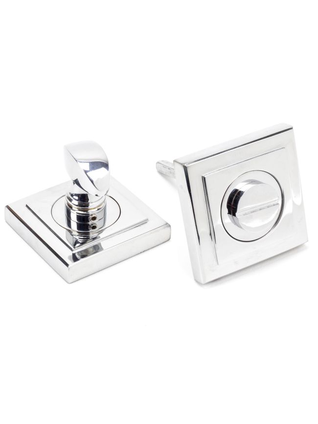 Polished Chrome Round Thumbturn Set (Square)