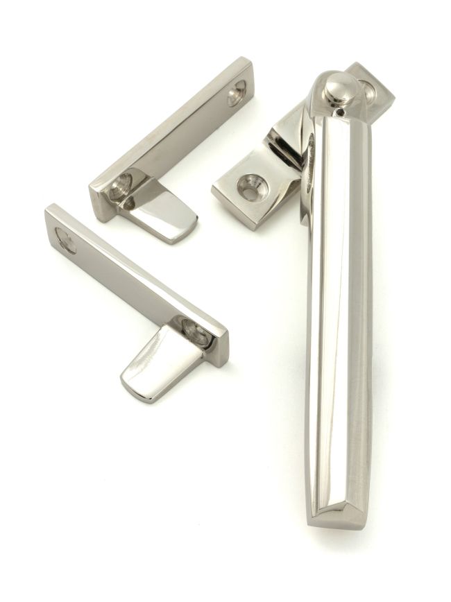 Polished Nickel Night-Vent Locking Art Deco Fastener