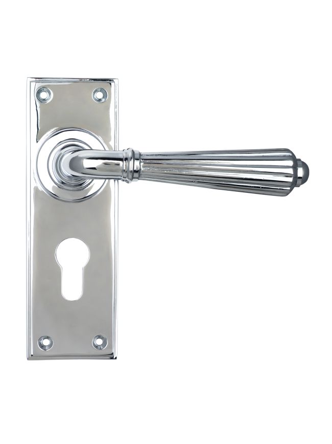 Polished Chrome Hinton Lever Euro Lock Set