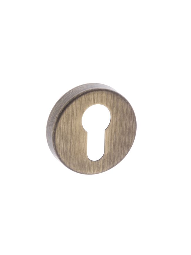 Forme Euro Escutcheons on Minimal Round Rose - Yester Bronze (Pair)