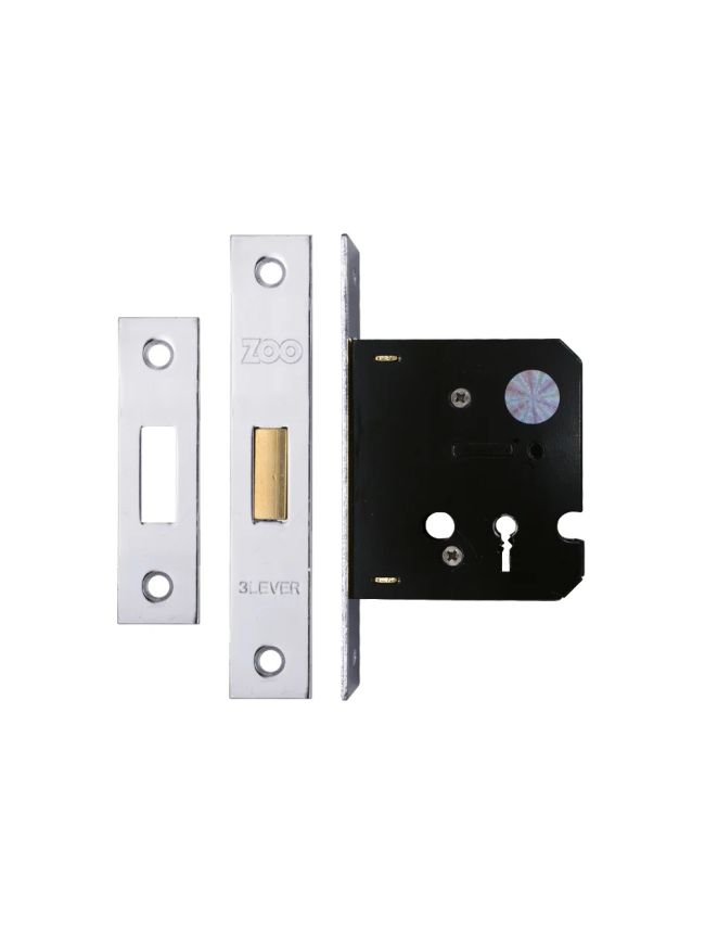 Zoo Hardware 3 Lever Dead Lock - Nickel Plate