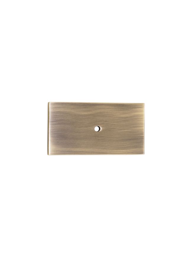 Rectangle Backplate for Cupboard Knobs Antique Brass