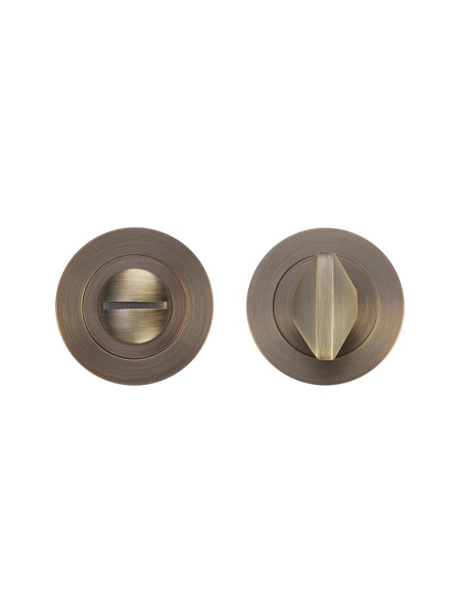 Zoo Hardware Turn and Release - Rosso Slim - Antique Brass Steel