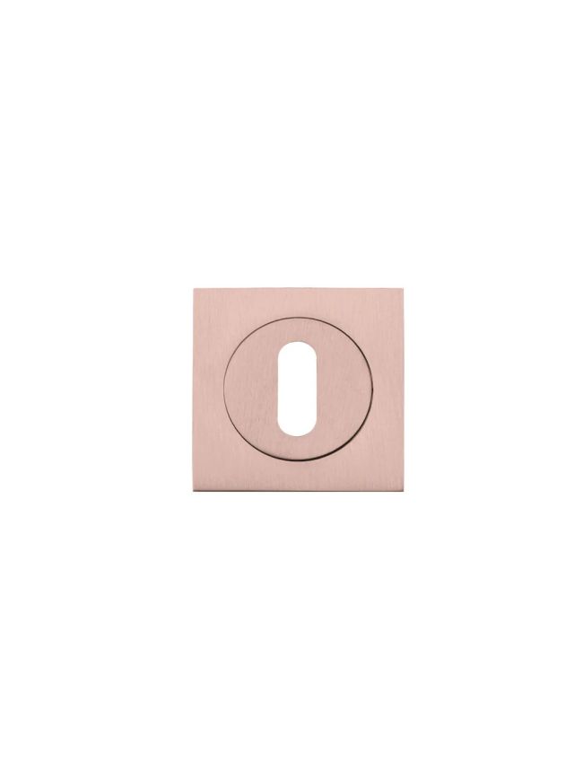 Zoo Hardware Square standard profile escutcheon - Tuscan Rose Gold