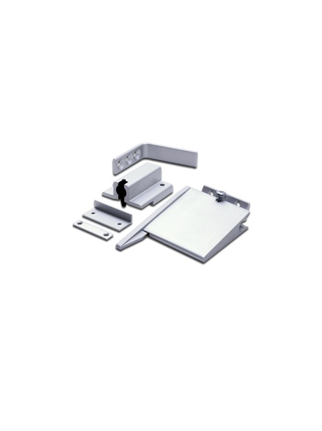 Zoo Hardware Size 3-6 Double Rebated Door Selector - Complete With 102mm Arm, Standard Rebate Catch - Silver