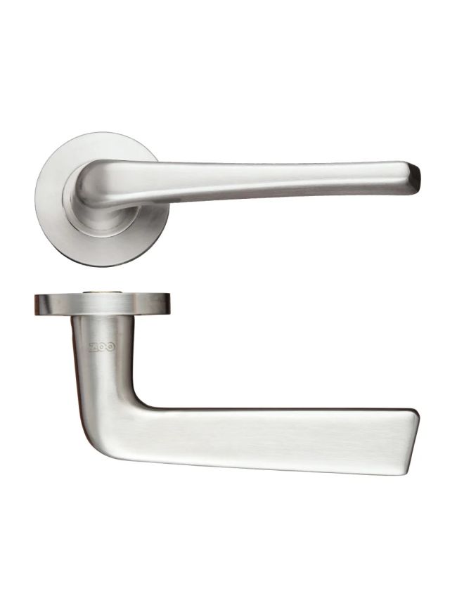 Zoo Hardware Stainless Steel Lever - Push on Rose - Grade 304 - Satin Stainless