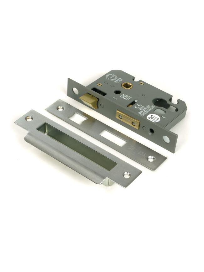 Satin SS 2½" Euro Profile Sash Lock