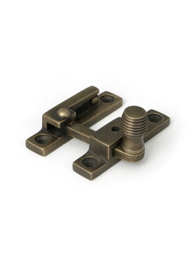 Burnished Brass Beehive Quadrant Fastener - Narrow