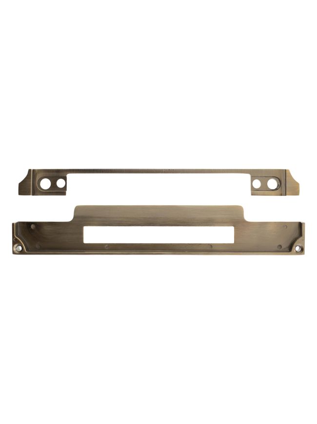 Atlantic DIN Rebate Kit for Euro Profile, Bathroom Lock, Latch, Euro Deadlock - Antique Brass
