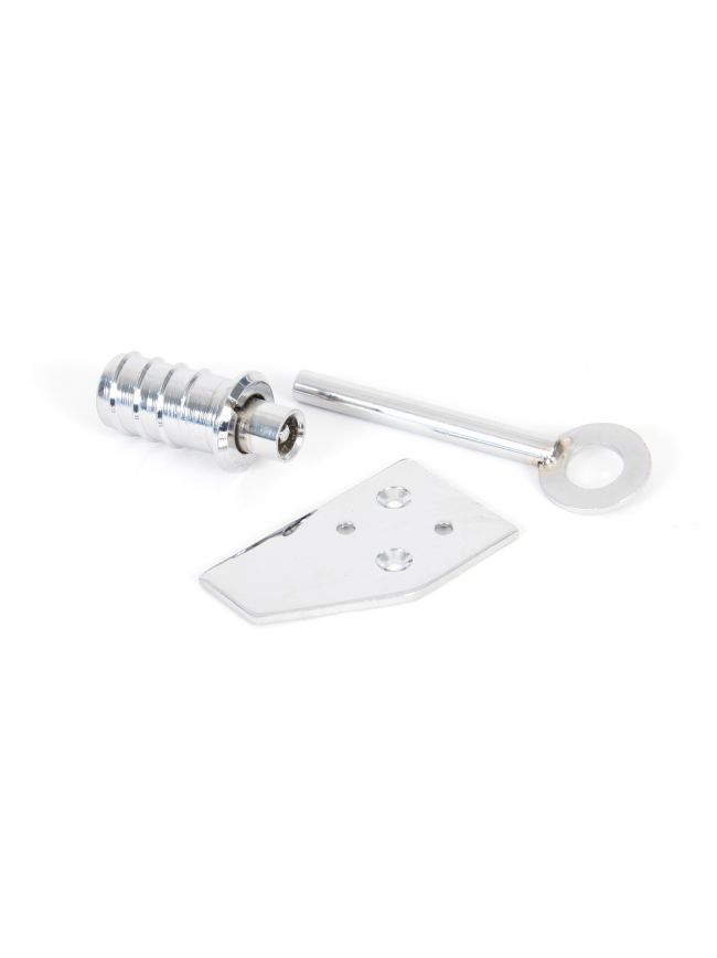 Polished Chrome Key-Flush Sash Stop