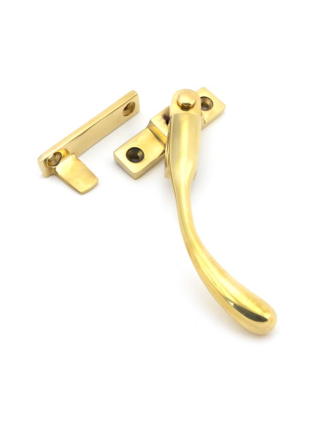 Polished Brass Night-Vent Locking Peardrop Fastener - RH