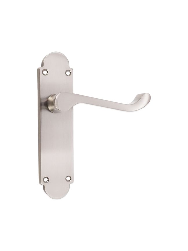 Oakley Lever on Backplate Latch Satin Nickel