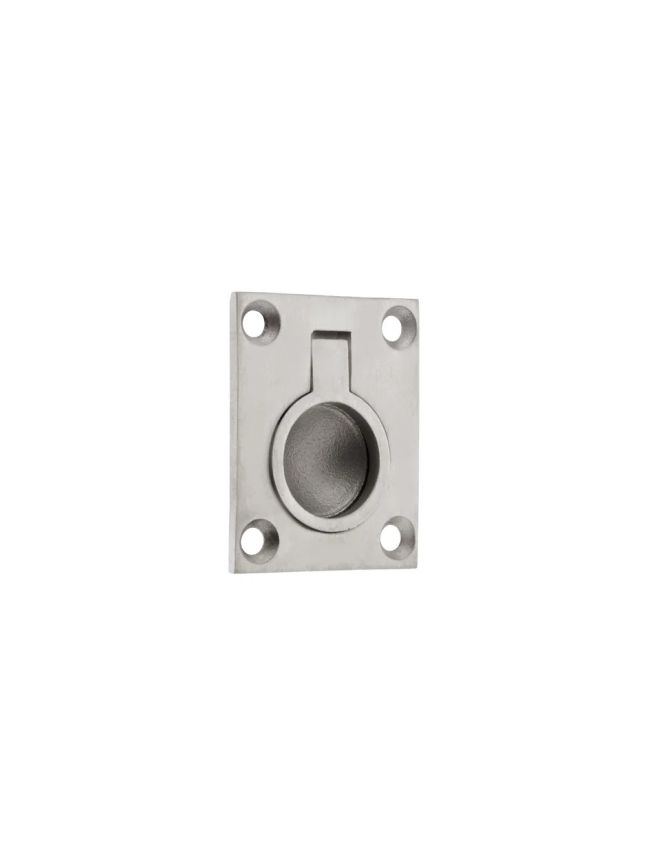 Zoo Hardware Flush Ring Pull - 48 x 38mm - Satin Stainless