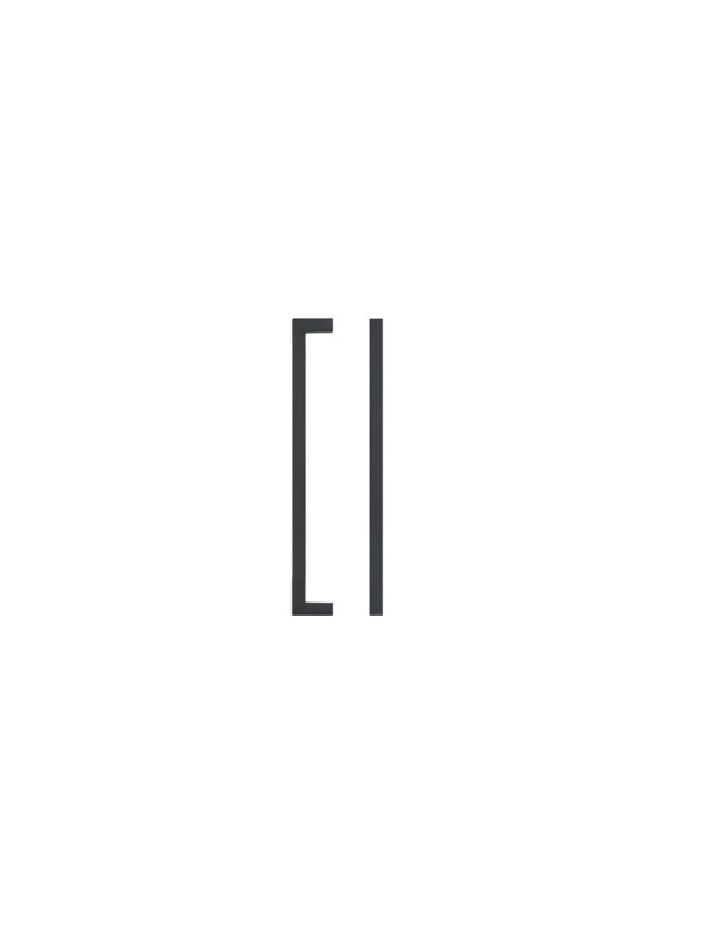 Zoo Hardware Square Block Cabinet handle 192mm CTC Matt Black Finish