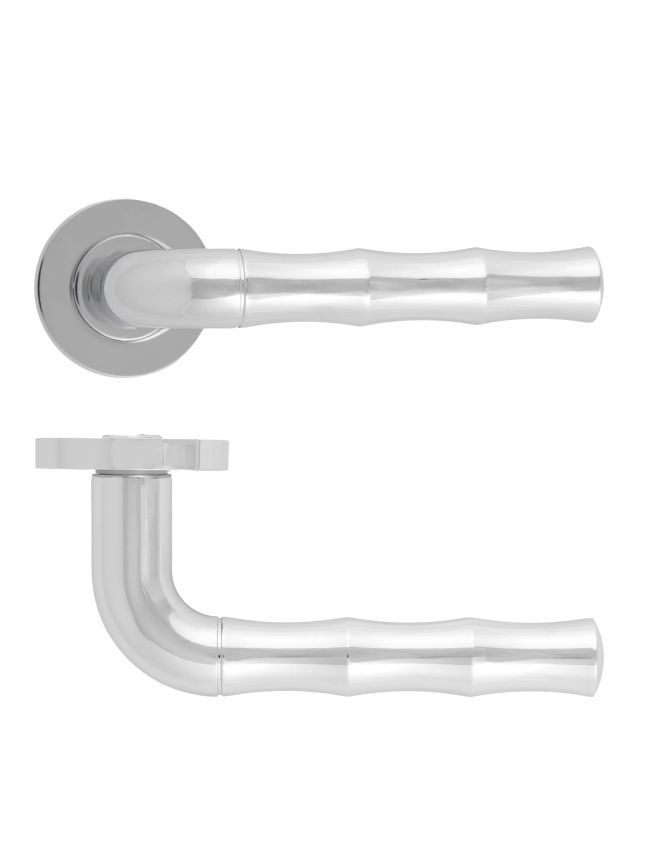 Zoo Hardware Vasco Lever On Round Rose - Polished Chrome