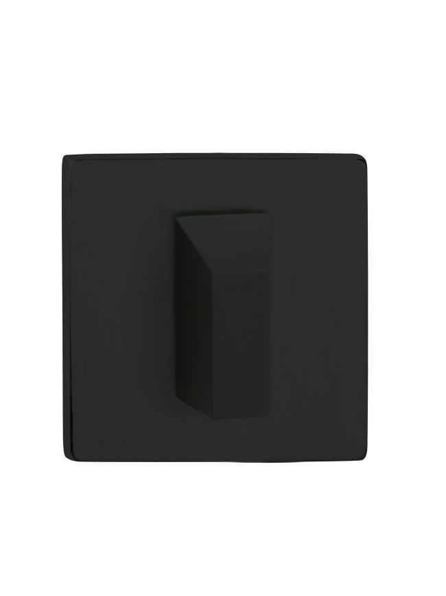 Tupai Rapido 5S Line WC Turn on 5mm Slimline Square Rose (bolt through fixing only) - Pearl Black